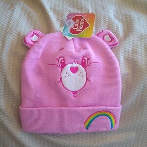 🎀 Care Bears Cheer Bear Rainbow Beanie Knit Hat 🧸🌈 NWT